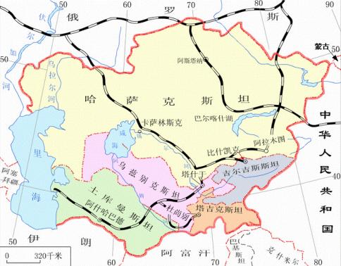 黑海、裏海周邊地區簡圖