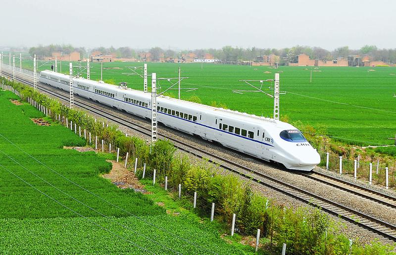 隴海鐵路西安至寶雞段運行crh2型高速動車組列車 隴海鐵路西安至寶雞段運行crh2型高速動車組列車