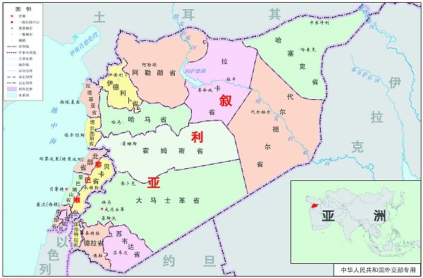 敘利亞政區地圖 敘利亞政區地圖