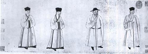 元四學士圖(左一為揭傒斯) 元四學士圖(左一為揭傒斯)