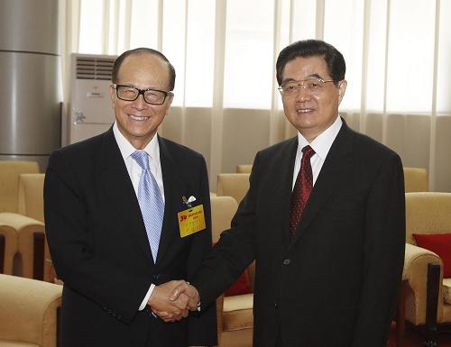 2010年9月6日胡錦濤在深圳會見李嘉誠先生 2010年9月6日胡錦濤在深圳會見李嘉誠先生