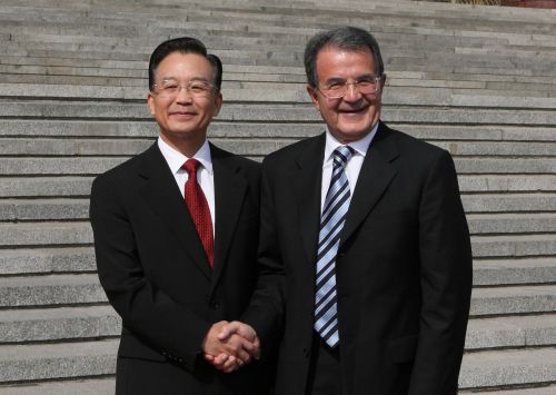 普羅迪與中國國務院總理溫家寶 普羅迪與中國國務院總理溫家寶