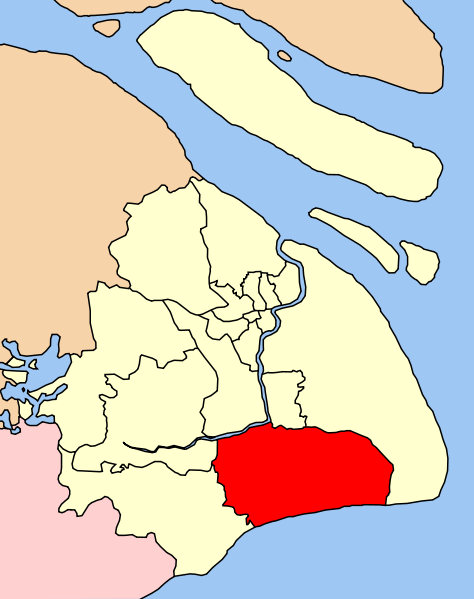 奉賢區在上海市的位置圖 奉賢區在上海市的位置圖