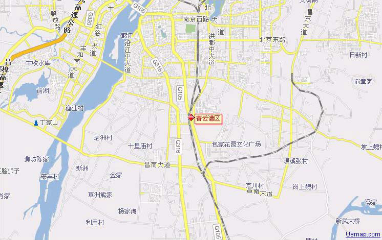 青雲譜區行政地圖 青雲譜區行政地圖