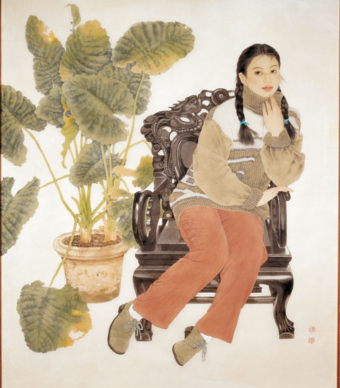 工筆畫春寒 工筆畫春寒